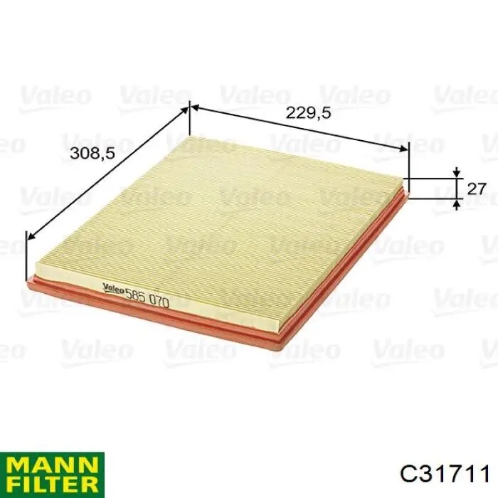 Comprar C31711 Mann-Filter Filtro de aire