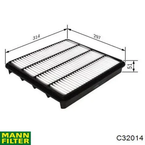 C32014 Mann-Filter Filtro de aire de motor