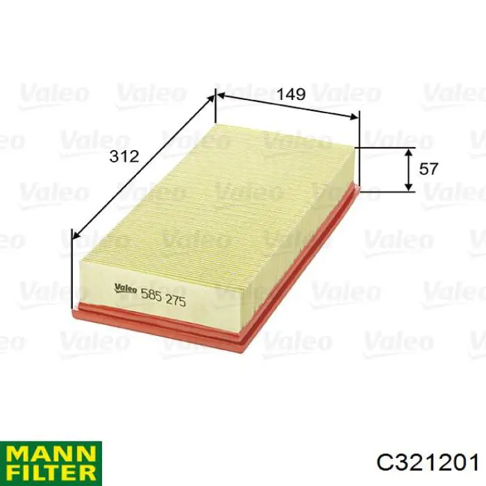 El filtro de aire Mann-Filter C321201 precio, desde 7,20 EUR