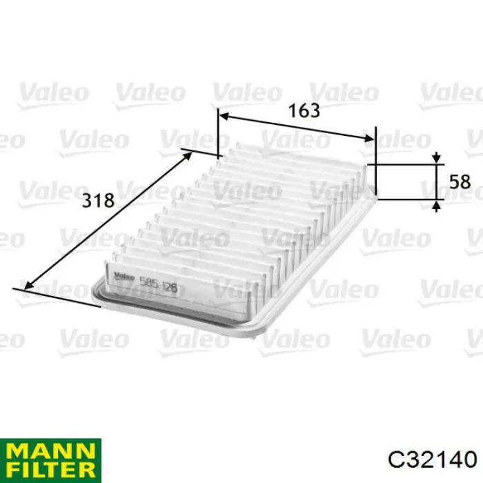 C32140 Mann-Filter filtro de aire