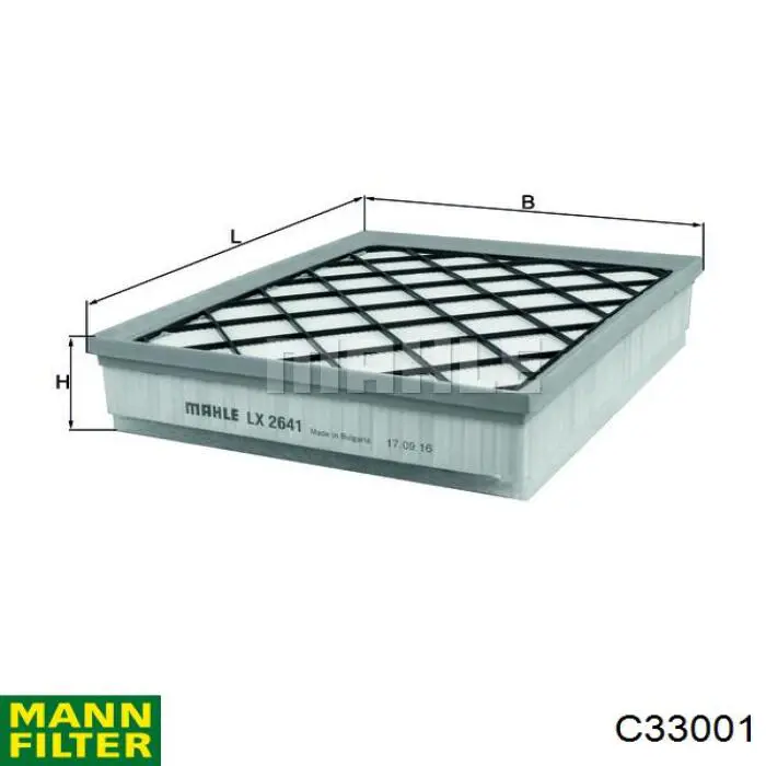 C33001 Mann-Filter filtro de aire