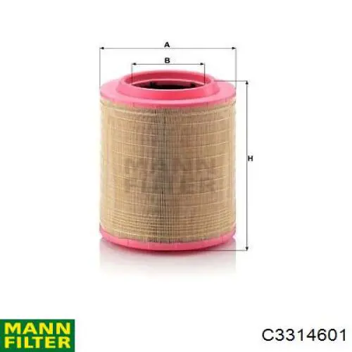 C3314601 Mann-Filter filtro de aire