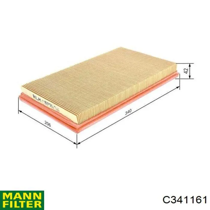 C341161 Mann-Filter Filtro de aire de motor