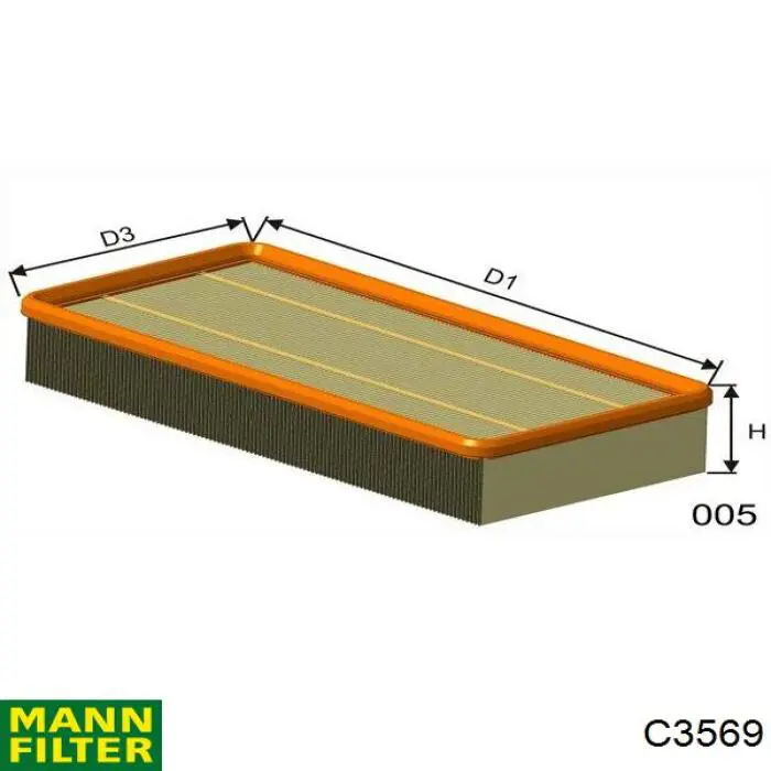 Comprar C3569 Mann-Filter Filtro de aire