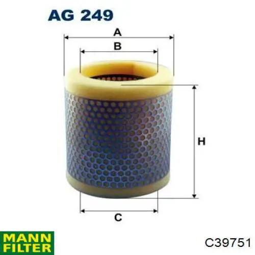 C39751 Mann-Filter filtro de aire
