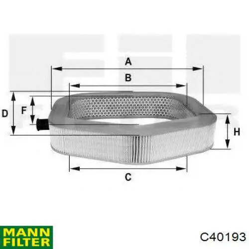 Comprar C40193 Mann-Filter Filtro de aire