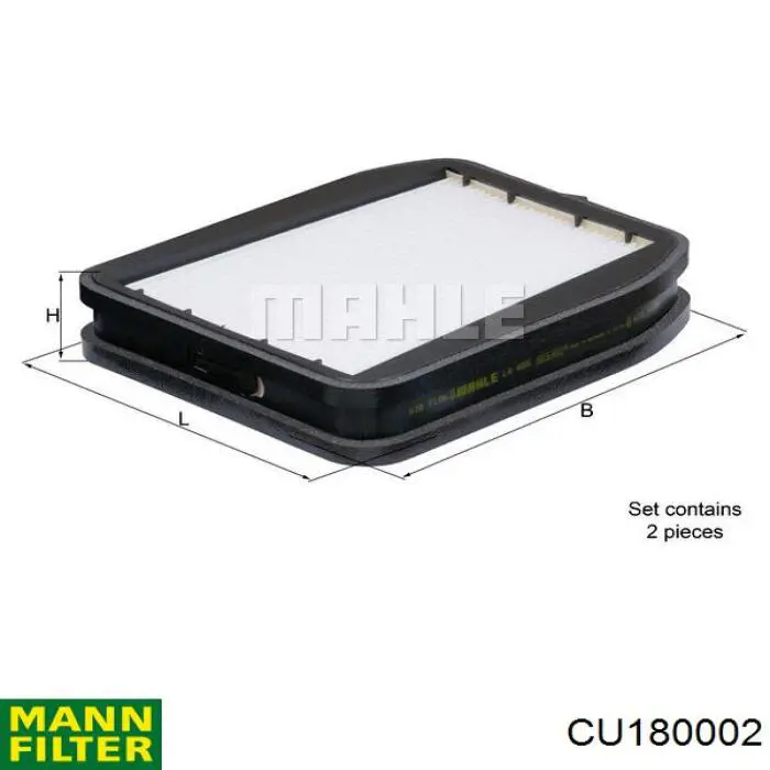 CU180002 Mann-Filter filtro habitáculo