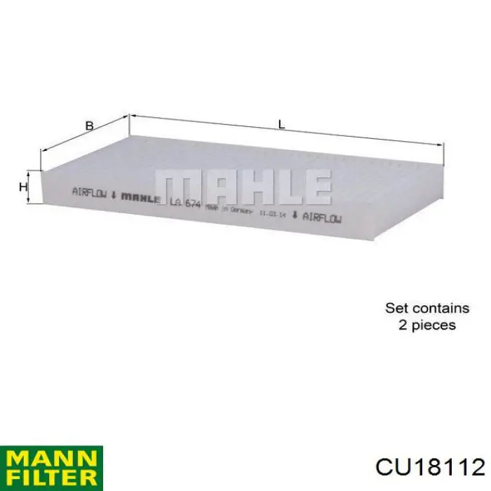 CU18112 Mann-Filter Filtro antipolen