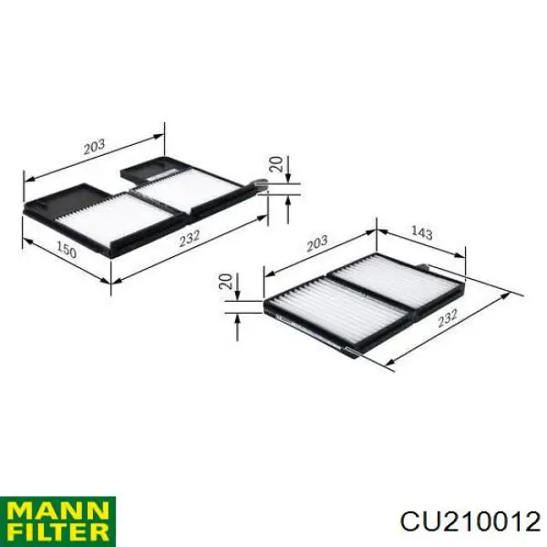 Comprar CU210012 Mann-Filter Filtro de aire del habitáculo