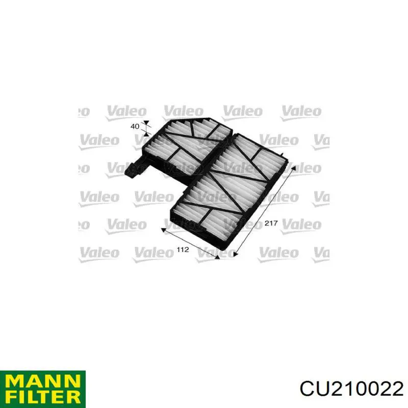 Filtro de cabina Mann-Filter CU210022 precio, desde 7,81 EUR