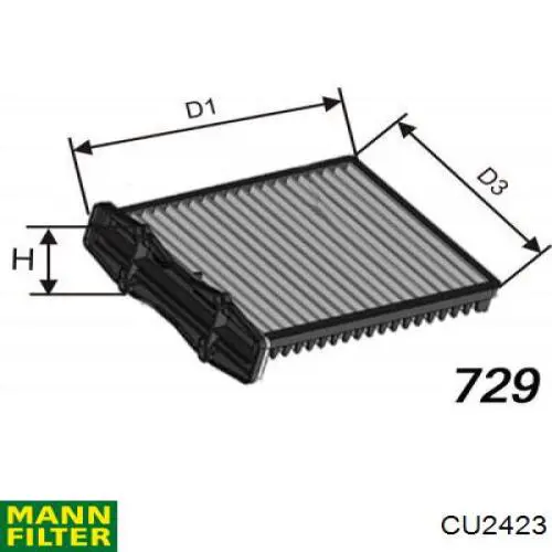 Filtro de polen Mann-Filter CU2423