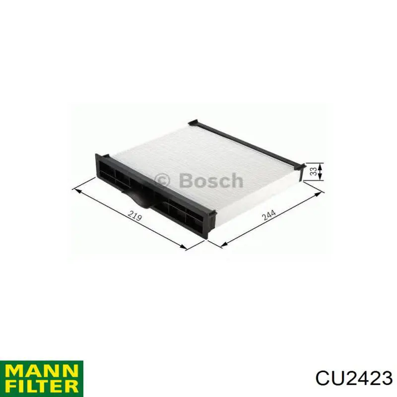 Filtro de cabina Mann-Filter CU2423 precio, desde 18,77 EUR