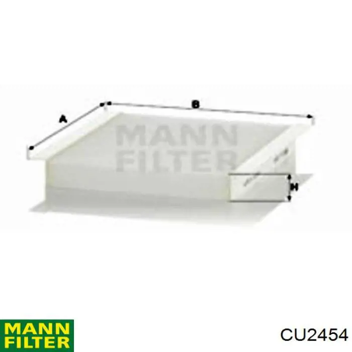 Filtro de cabina Mann-Filter CU2454 precio, desde 8,68 EUR