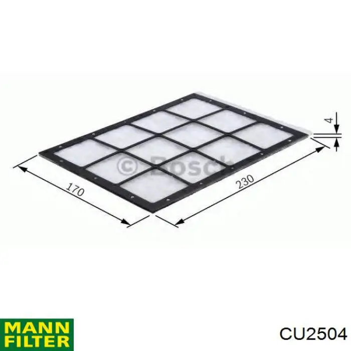 CU2504 Mann-Filter filtro habitáculo