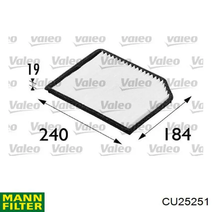 CU25251 Mann-Filter filtro habitáculo
