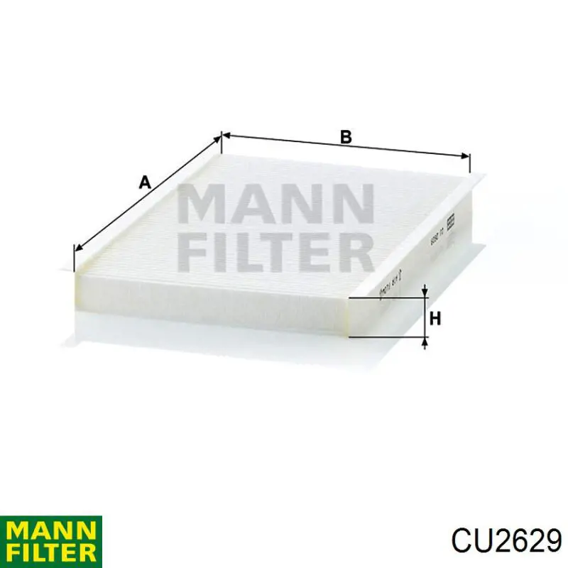 CU2629 Mann-Filter filtro habitáculo