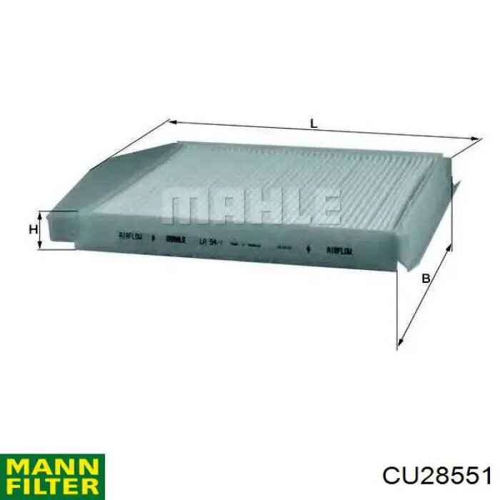 CU28551 Mann-Filter filtro habitáculo