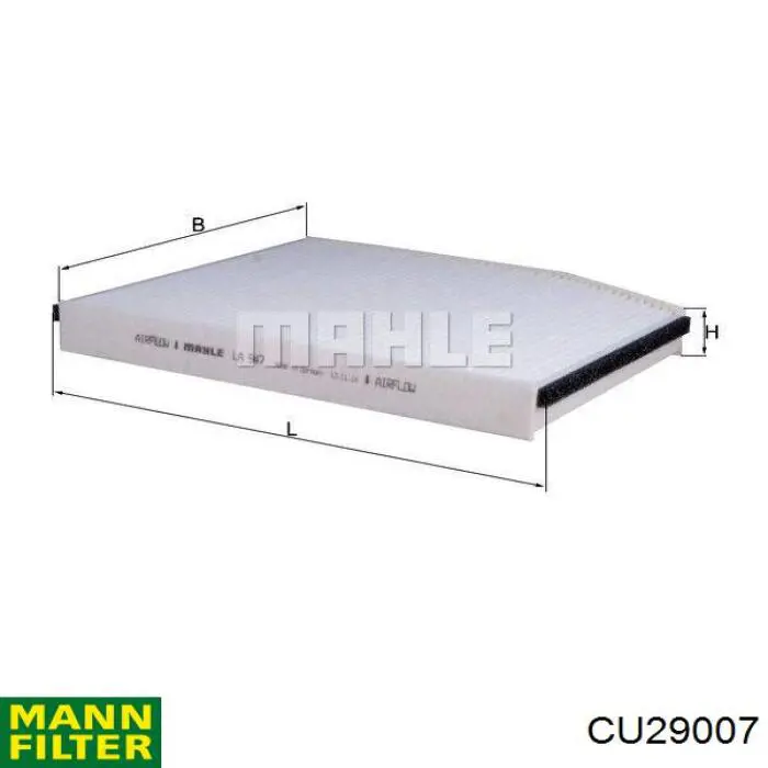 Comprar CU29007 Mann-Filter Filtro de aire del habitáculo