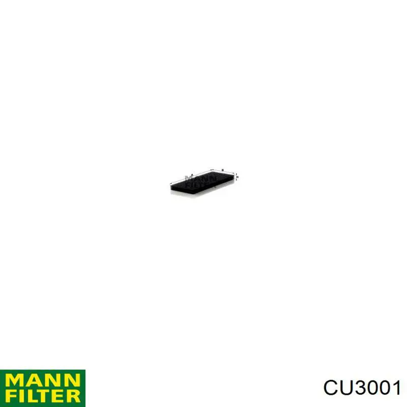 Filtro de cabina Mann-Filter CU3001 precio, desde 10,23 EUR