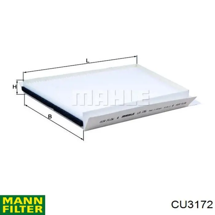 Filtro de cabina Mann-Filter CU3172 precio, desde 10,66 EUR