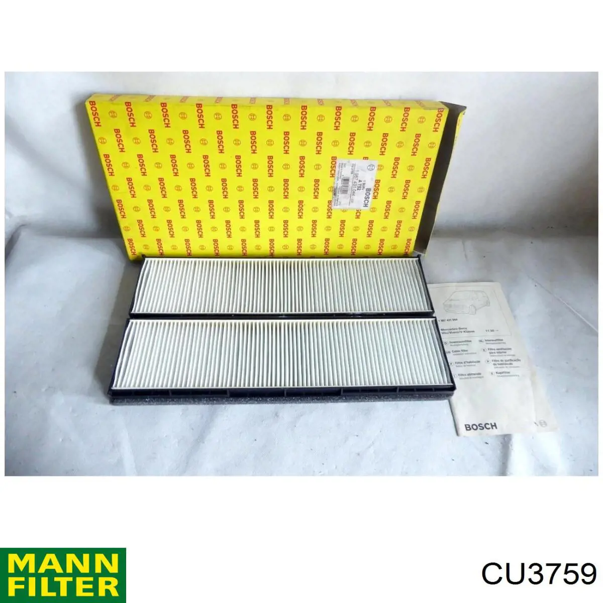 Filtro de cabina Mann-Filter CU3759 precio, desde 15,17 EUR