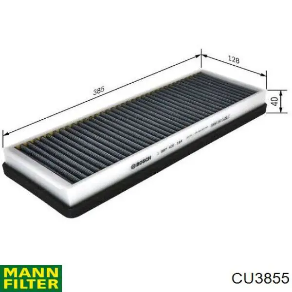 Filtro de cabina Mann-Filter CU3855 precio, desde 21,26 EUR