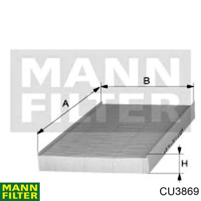 Filtro de habitáculo CU3869 Mann-Filter