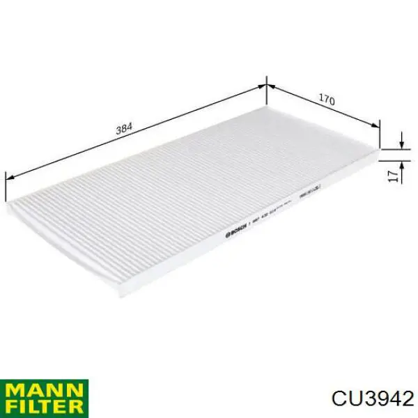 CU3942 Mann-Filter filtro habitáculo