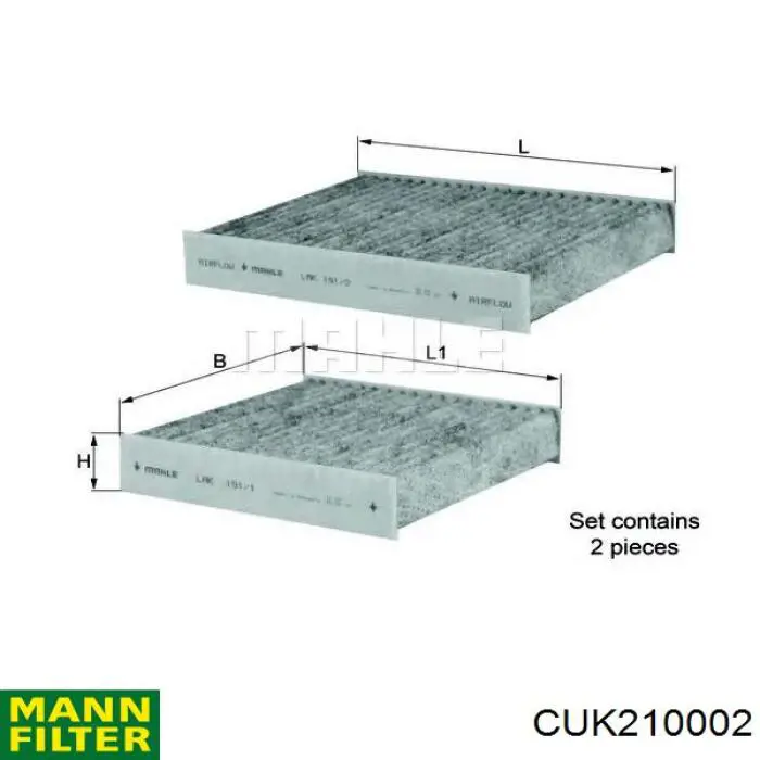 Filtro de polen Mann-Filter CUK210002