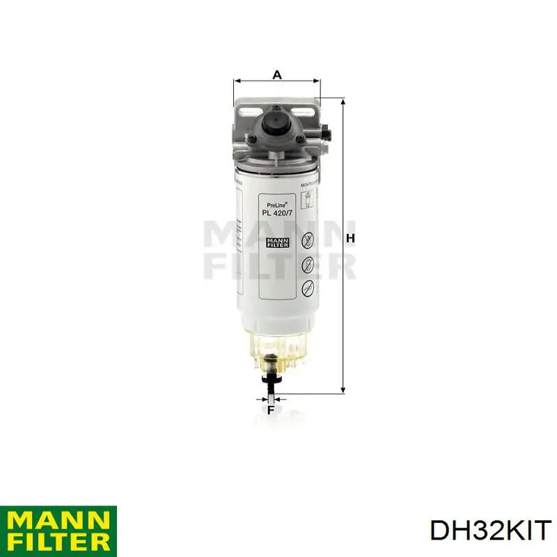 DH32KIT Mann-Filter calentamiento, unidad de depósito