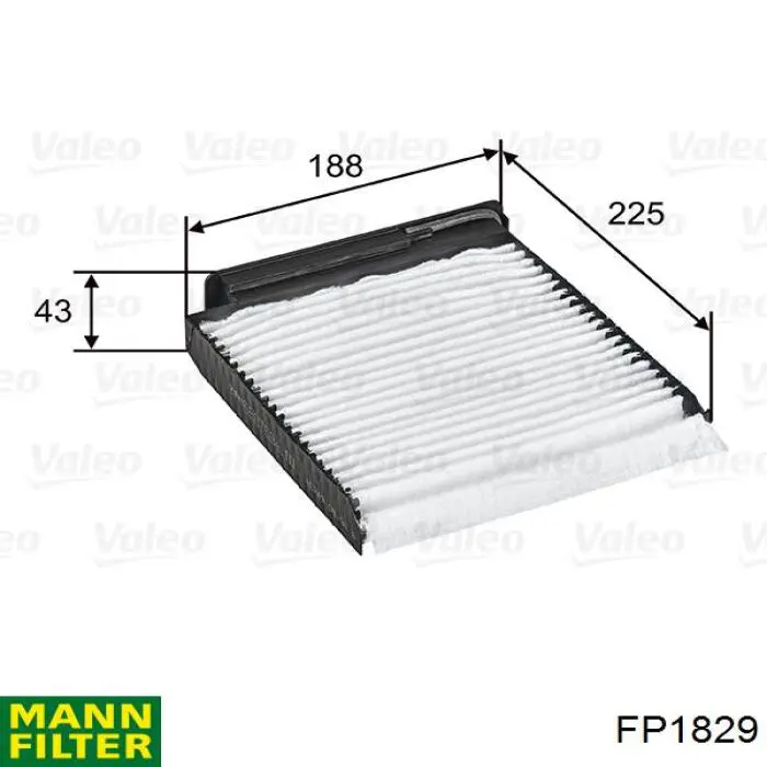 Filtro de cabina Mann-Filter FP1829 precio, desde 10,75 EUR