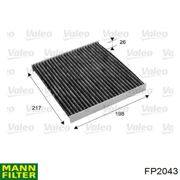 FP2043 Mann-Filter filtro habitáculo