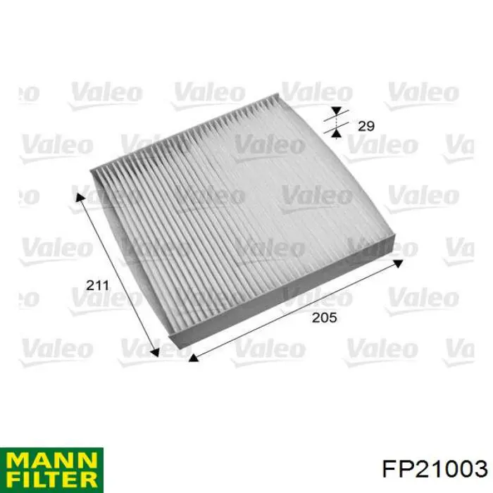 Filtro de cabina Mann-Filter FP21003 precio, desde 19,77 EUR