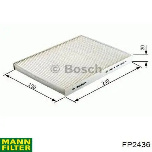 FP2436 Mann-Filter filtro habitáculo