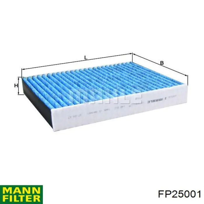 Filtro de cabina Mann-Filter FP25001 precio, desde 12,64 EUR