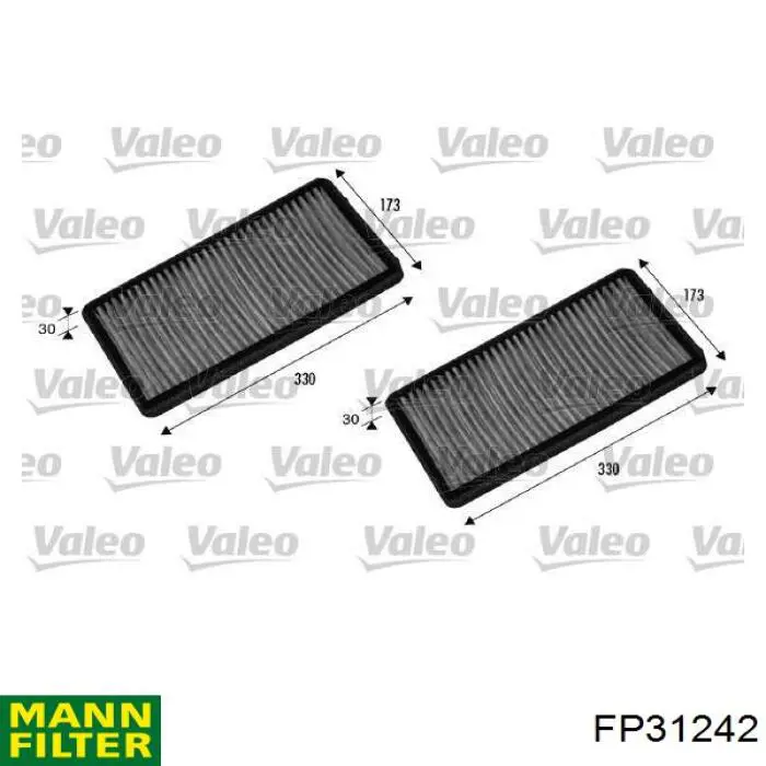 FP3124-2 Mann-Filter filtro habitáculo
