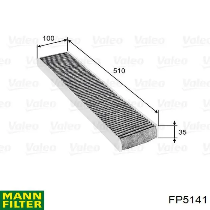 FP5141 Mann-Filter filtro de habitáculo