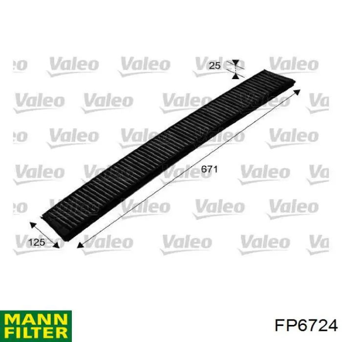 Filtro de cabina Mann-Filter FP6724 precio, desde 24,29 EUR