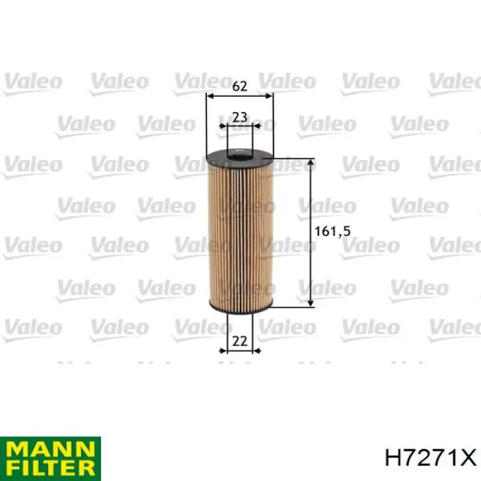 Filtro de aceite H7271X Mann-Filter