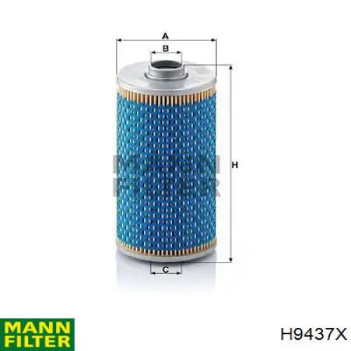 H9437X Mann-Filter filtro de aceite