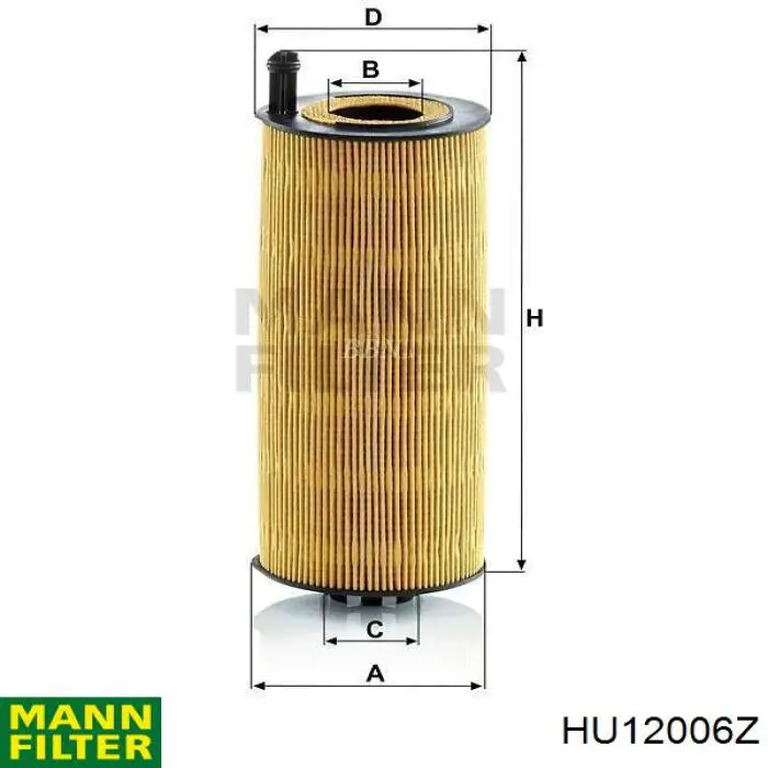 Filtro de aceite HU12006Z Mann-Filter