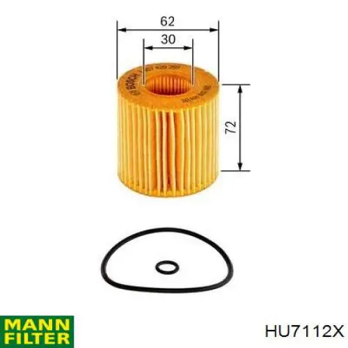Filtro de aceite motor Mann-Filter HU7112X