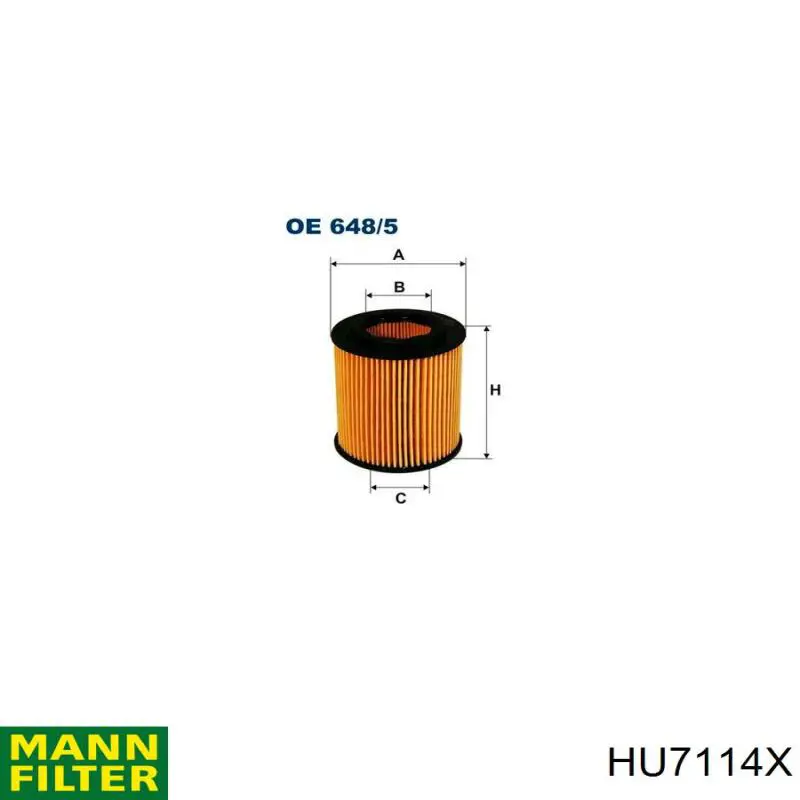 Comprar HU7114X Mann-Filter Filtros de aceite
