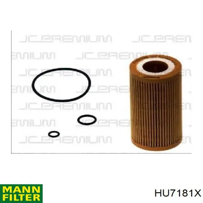 HU7181X Mann-Filter filtro de aceite