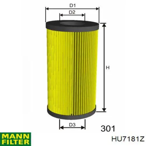 Filtro de aceite Mann-Filter HU7181Z precio, desde 6,18 EUR