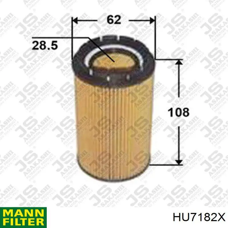 Comprar HU7182X Mann-Filter Filtros de aceite