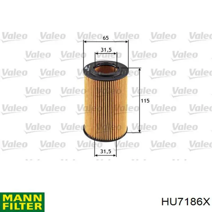 HU7186X Mann-Filter filtro de aceite