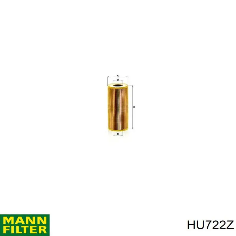 HU722Z Mann-Filter filtro de aceite