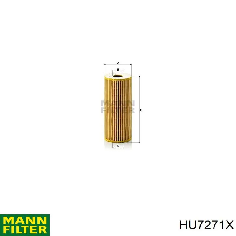 Filtro de aceite HU7271X Mann-Filter