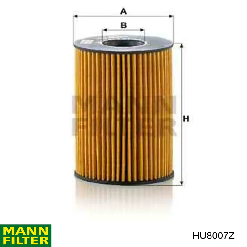 Filtro de aceite HU8007Z Mann-Filter